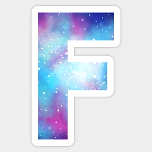 Letter F galaxy Sticker